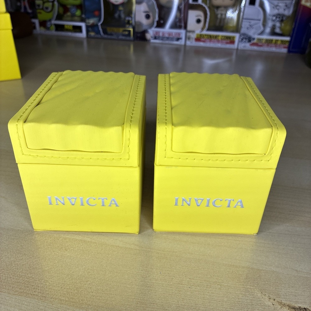 Invicta Yellow Watch Box Foam Holder Case Only - EMPTY BOX -